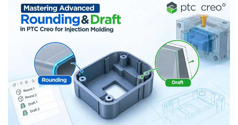 Mastering Advanced Rounding & Draft in PTC Creo for Injection Molding